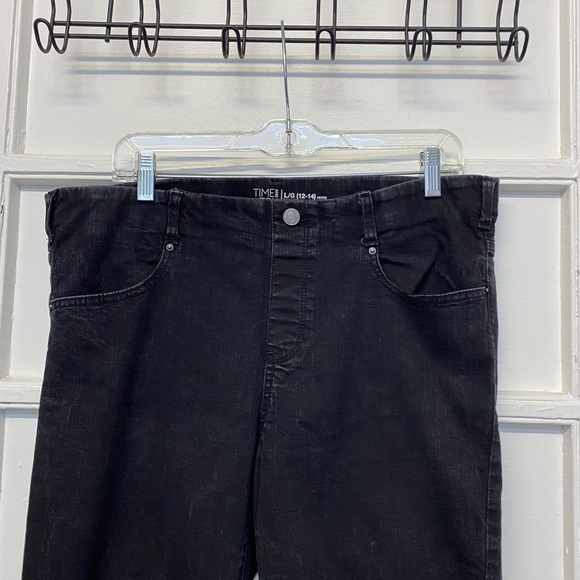 Time and tru women’s pull on mid rise straight petite jeans size Large (12-14) - Picture 2 of 8